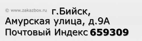 Почтовый индекс город Бийск, Амурская улица, д.9А